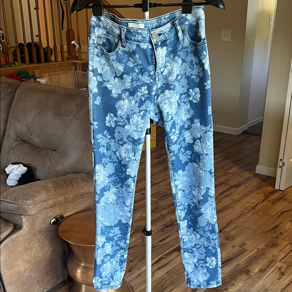 New York & company Floral Blue Women's Jeans
